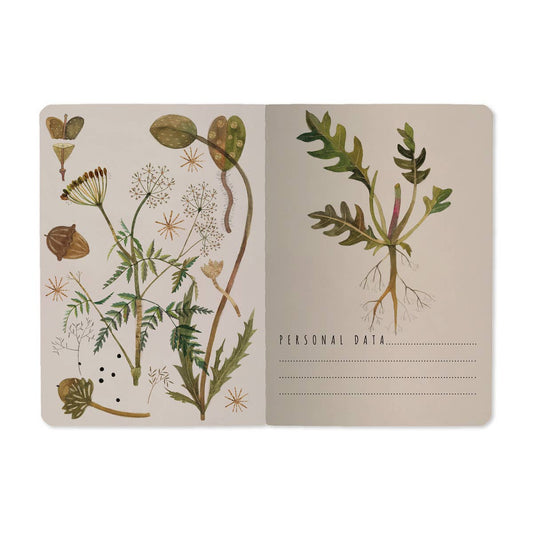 Small Notebook Greens and Flowers