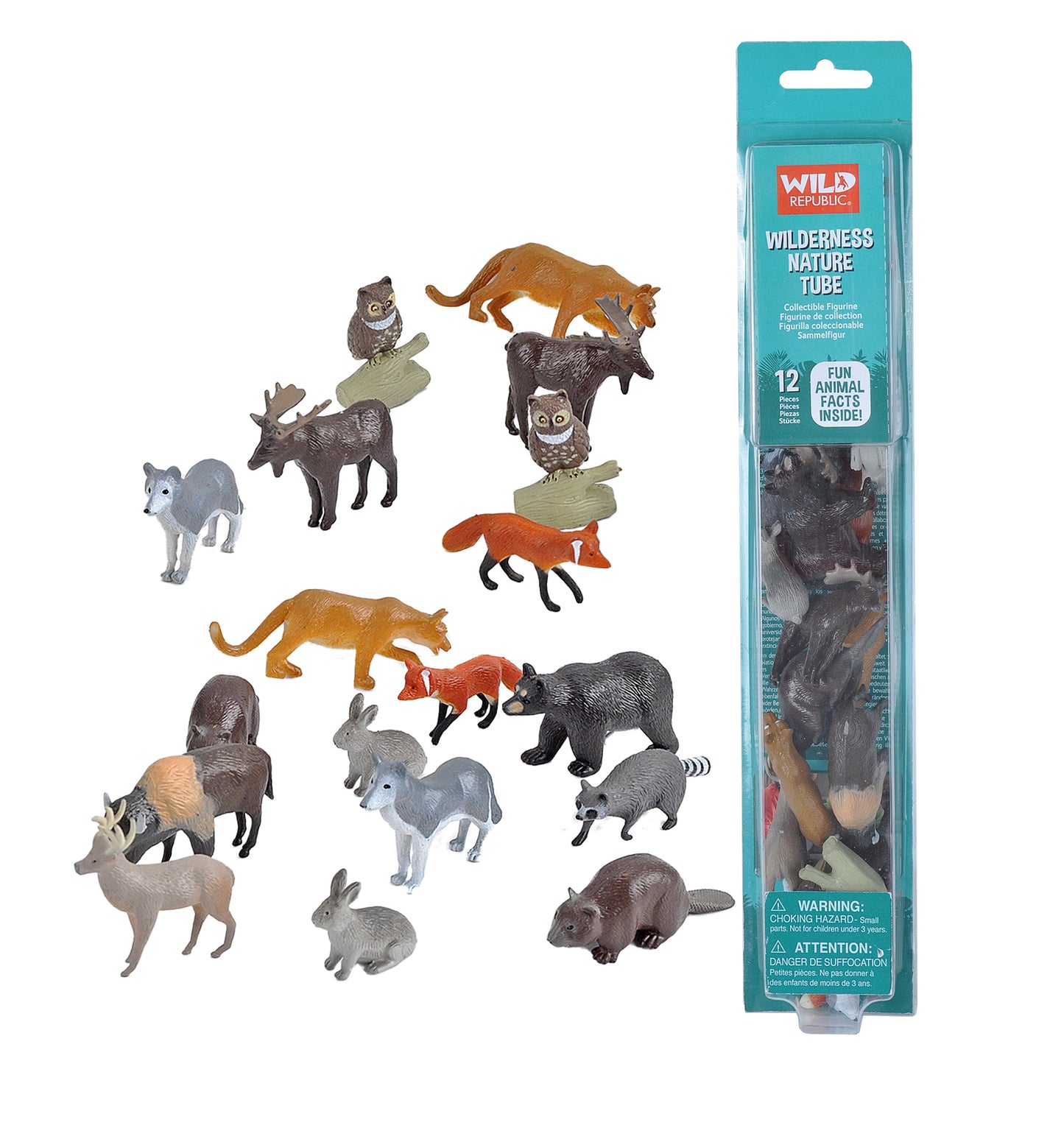 Nature Tube with Wilderness Animals