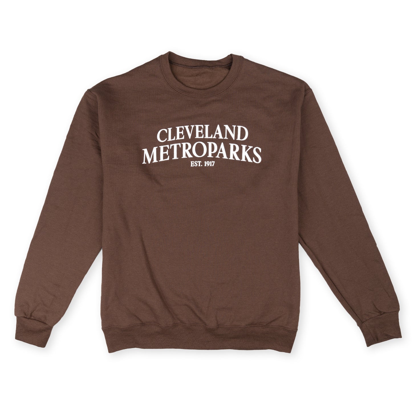 Cleveland Metroparks Est. 1917 Crew Sweatshirt in Chocolate Brown