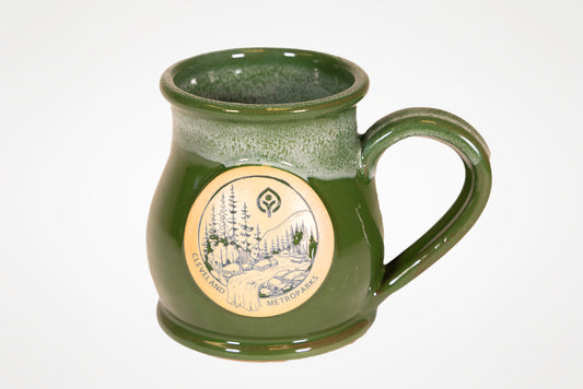 Handcrafted Cleveland Metroparks Mug in Forest Green