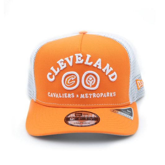 Cavs X Cleveland Metroparks Orange Trucker Hat, Cavs25