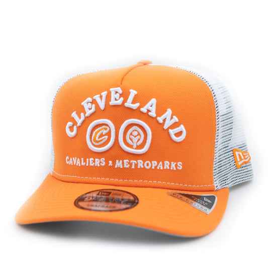 Cavs X Cleveland Metroparks Orange Trucker Hat, Cavs25