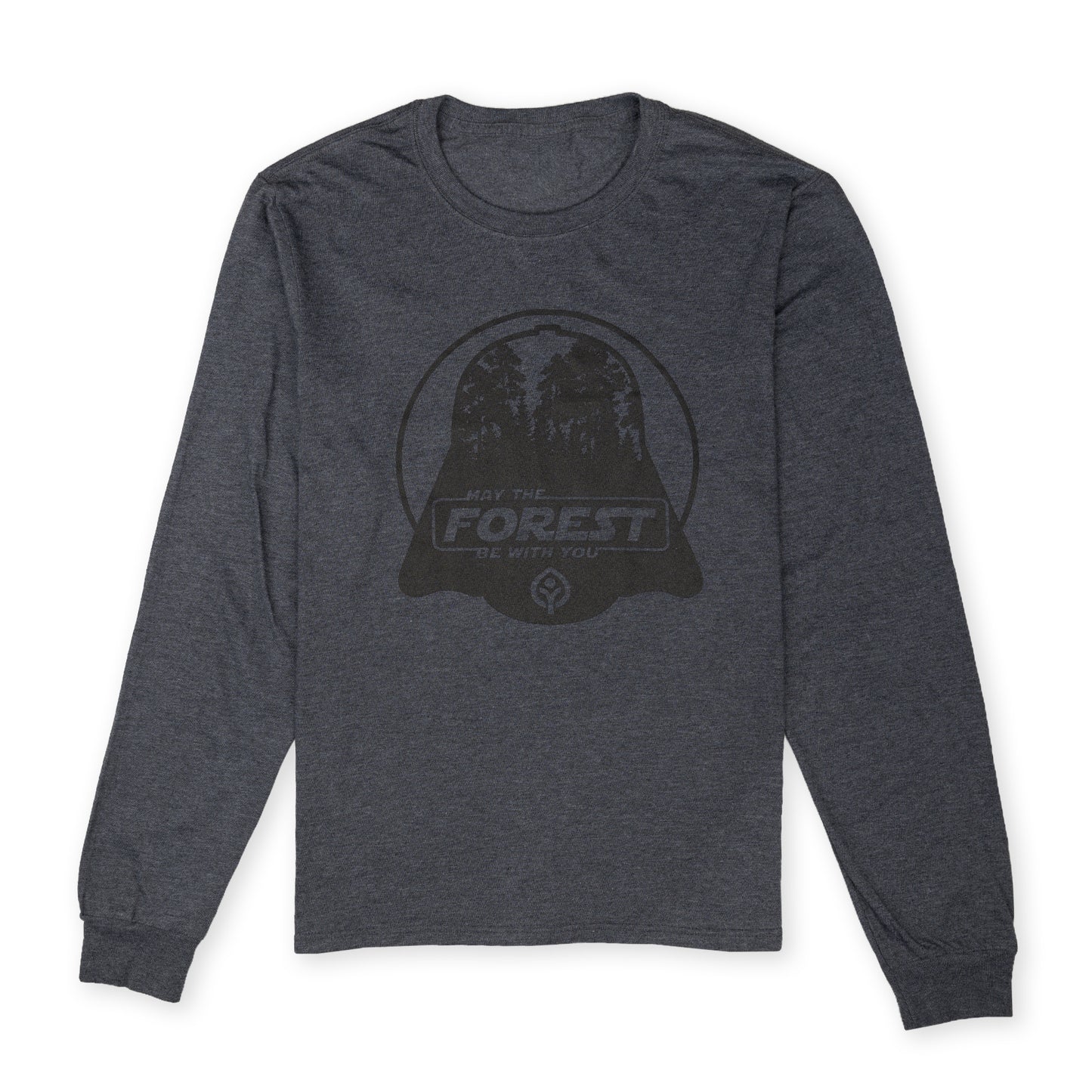 May The Forest Be With You Heather Gray Longsleeve Tee