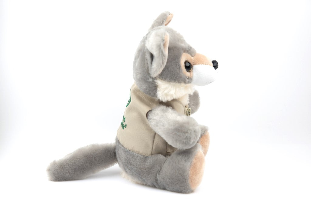 Wolf Plush with Cleveland Metroparks Logo Vest