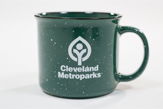 Cleveland Metroparks Green Speckled Ceramic Mug