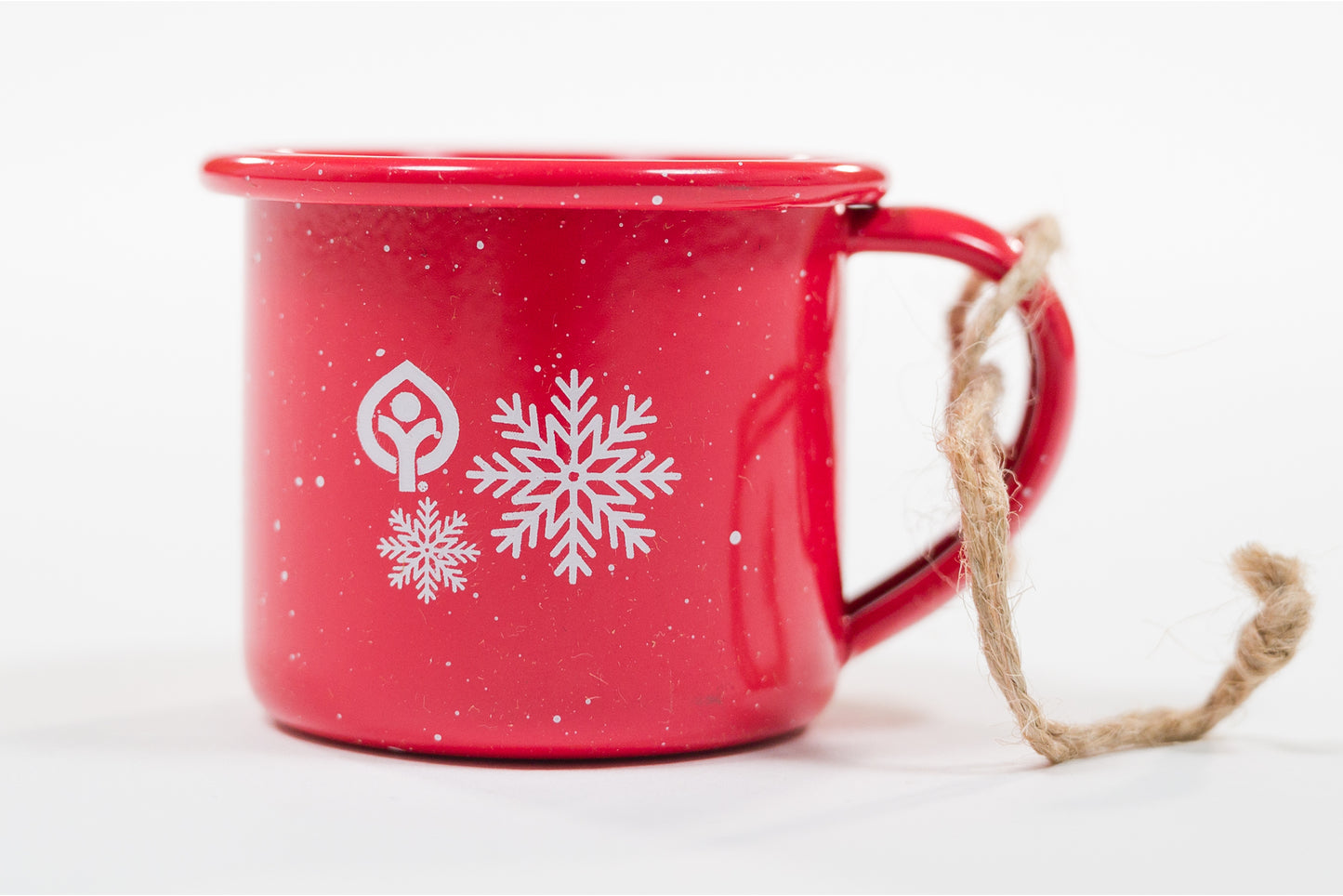 Mini Mug Ornament with Snowflake Design