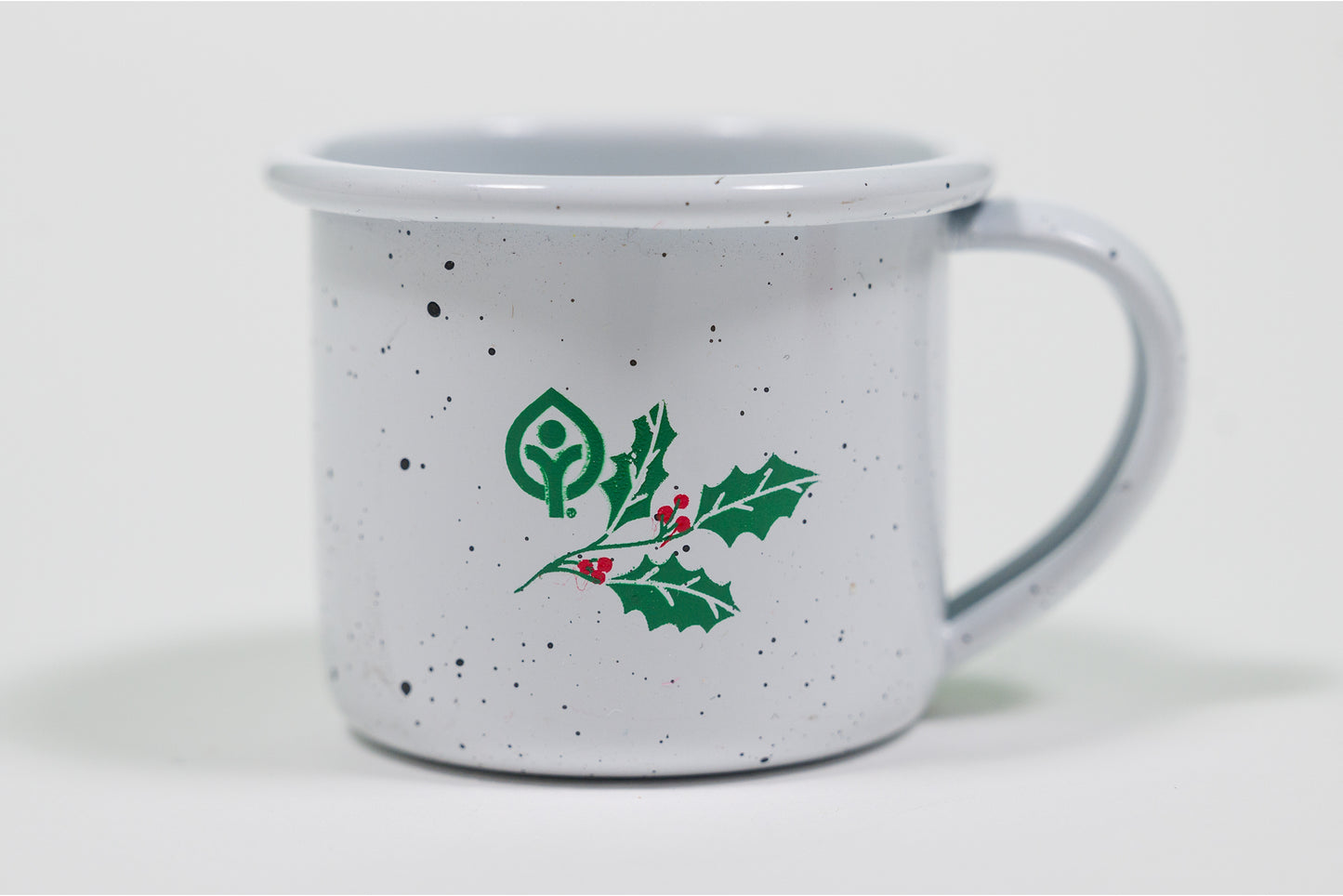 Mini Mug Ornament with Holly Design