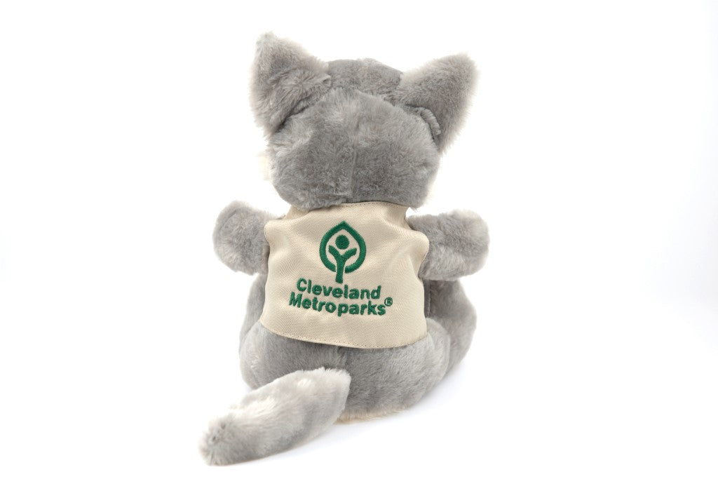 Wolf Plush with Cleveland Metroparks Logo Vest