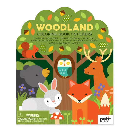 Woodland Coloring Book and Stickers