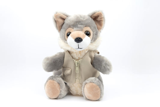Wolf Plush with Cleveland Metroparks Logo Vest
