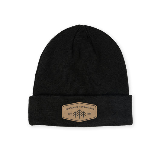 Black Cleveland Metroparks Established 1917 Beanie Hat