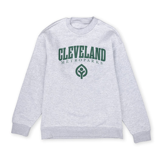 Gray Cleveland Metroparks Collegiate Crewneck