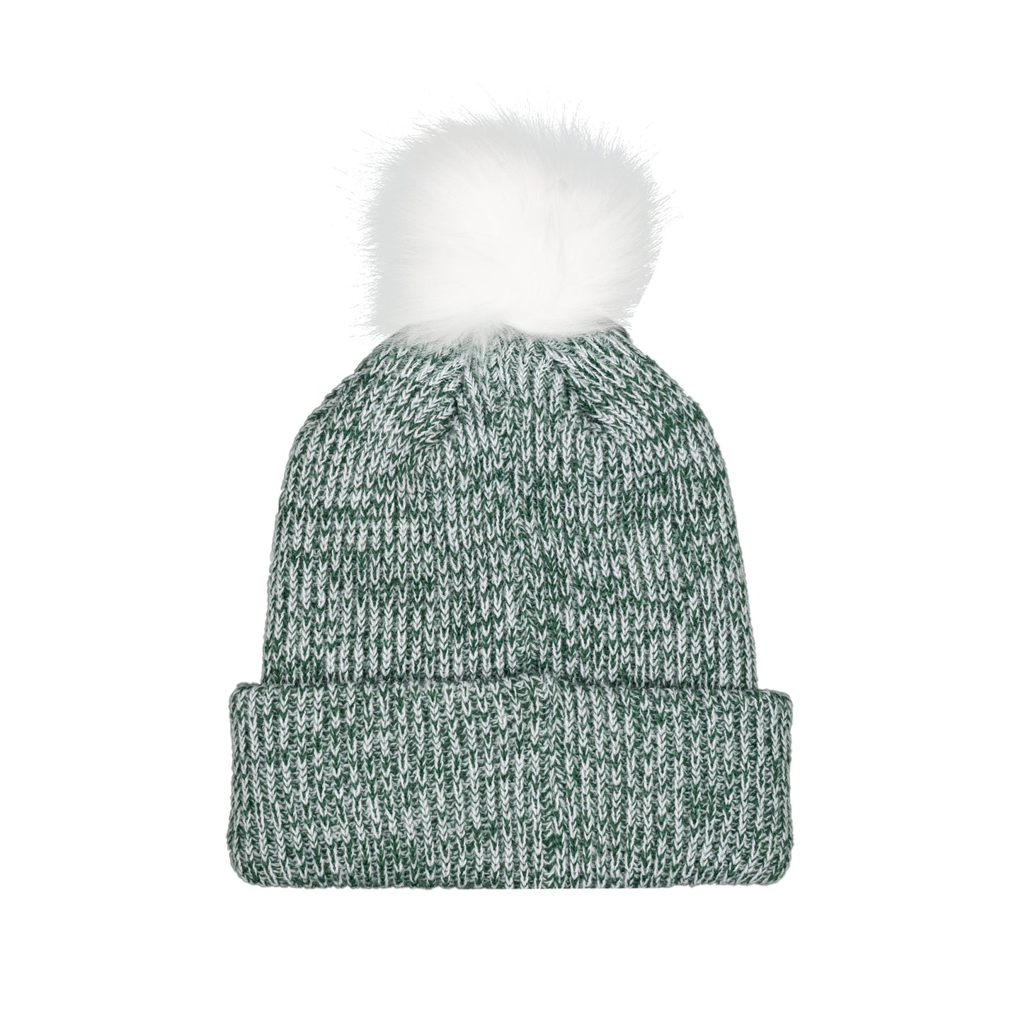 Faux Fur Pom Beanie with Leafman logo