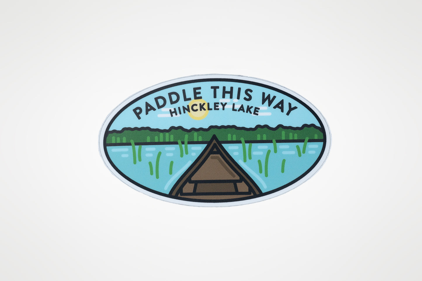 Hinckley Lake Paddle This Way Sticker