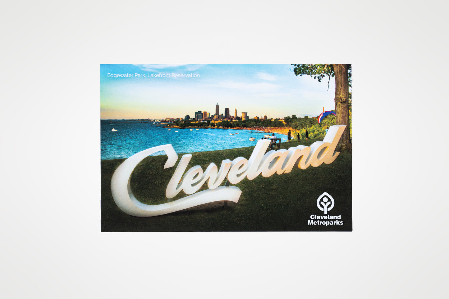 Edgewater Park Cleveland Sign Postcard