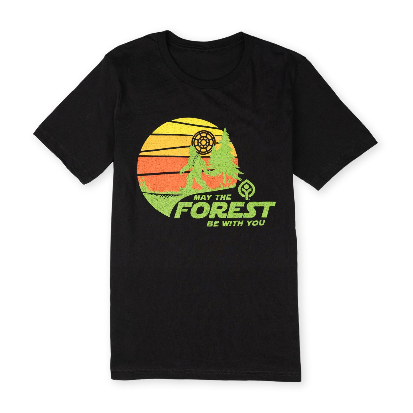 May The Forest Be With You Distressed Design Tee