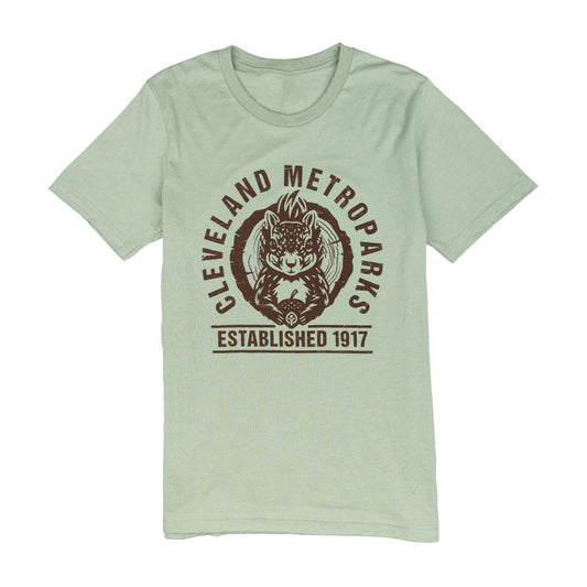 Adult Squirrel Tee in Heather Sage