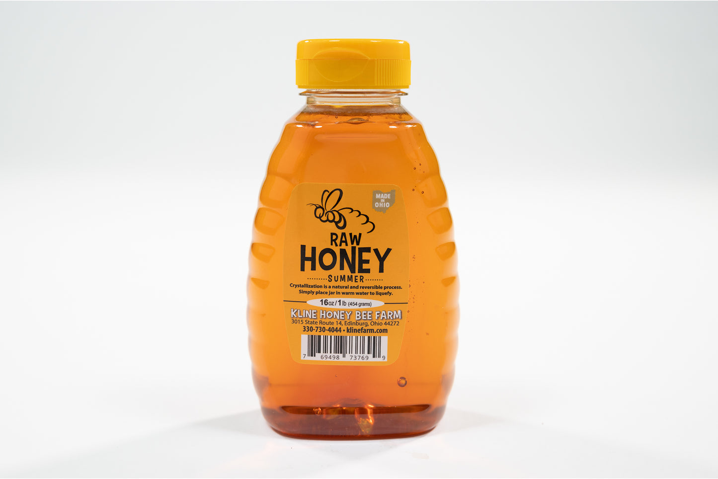 1lb Raw Honey Squeeze